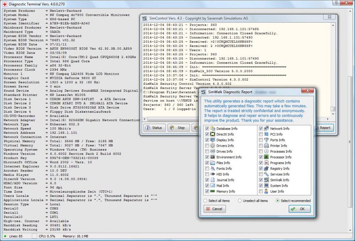 Diagnostic Terminal Test Report Generator