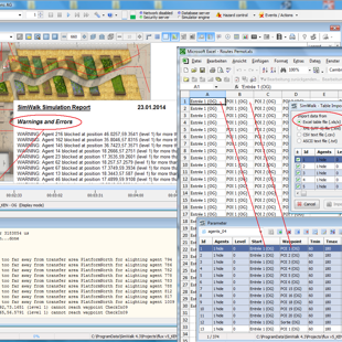 SimWalk Excel Import Export