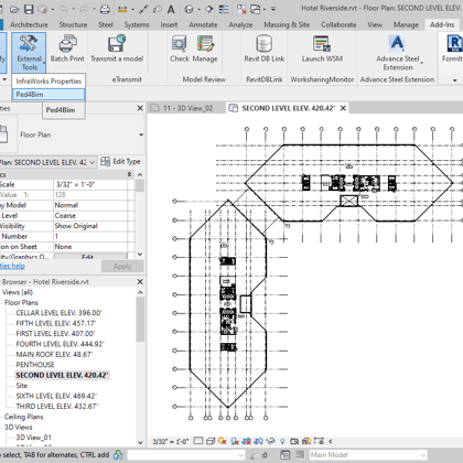 Autodesk® Revit® Add-In for Floorplan Export to Ped4Bim
