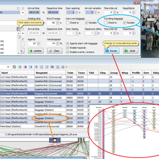 SimWalk Origin Destination Router