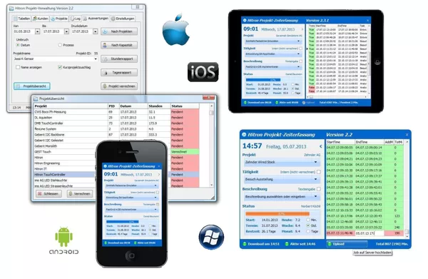 PCost Mobiles Projekt Zeiterfassungs System