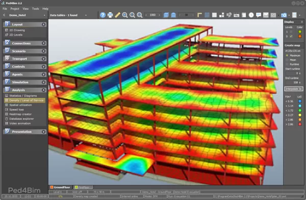 Ped4Bim - Personenfluss- und Evakuierungssoftware für BIM