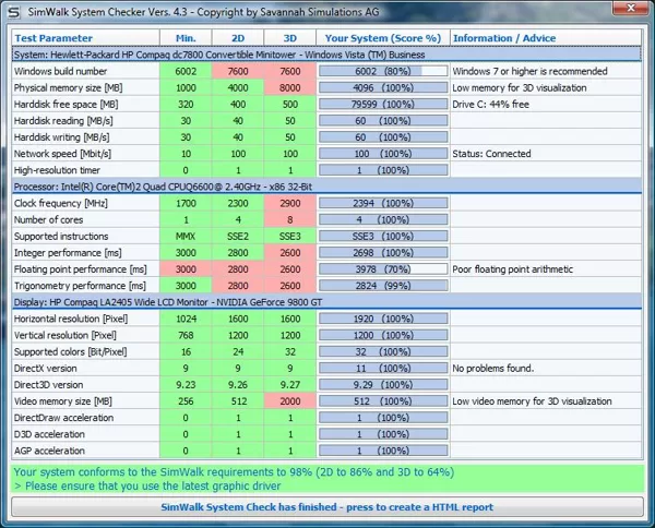 SimCheck System Analyse Diagnose