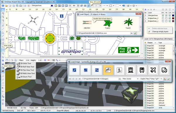 SimWalk Drawing 3D
