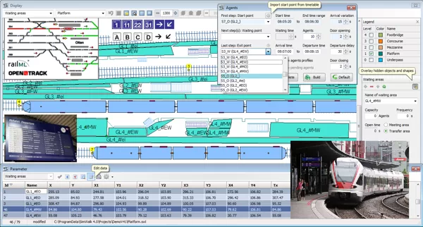 SimWalk Platform Sections