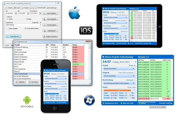 PCost Mobile Project Time Recording System
