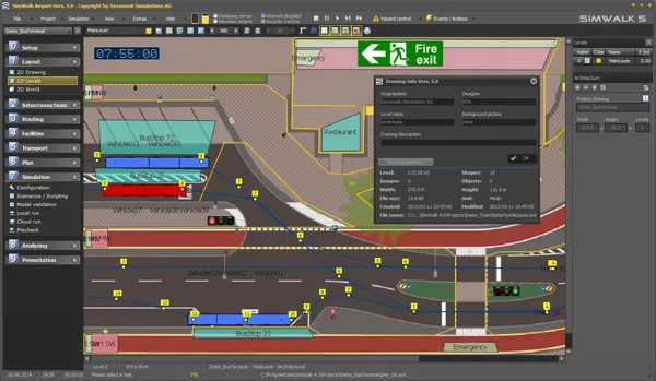 SimWalk Transport Pedestrian Simulation